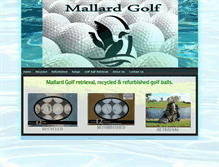 Tablet Screenshot of mallardgolfballs.com